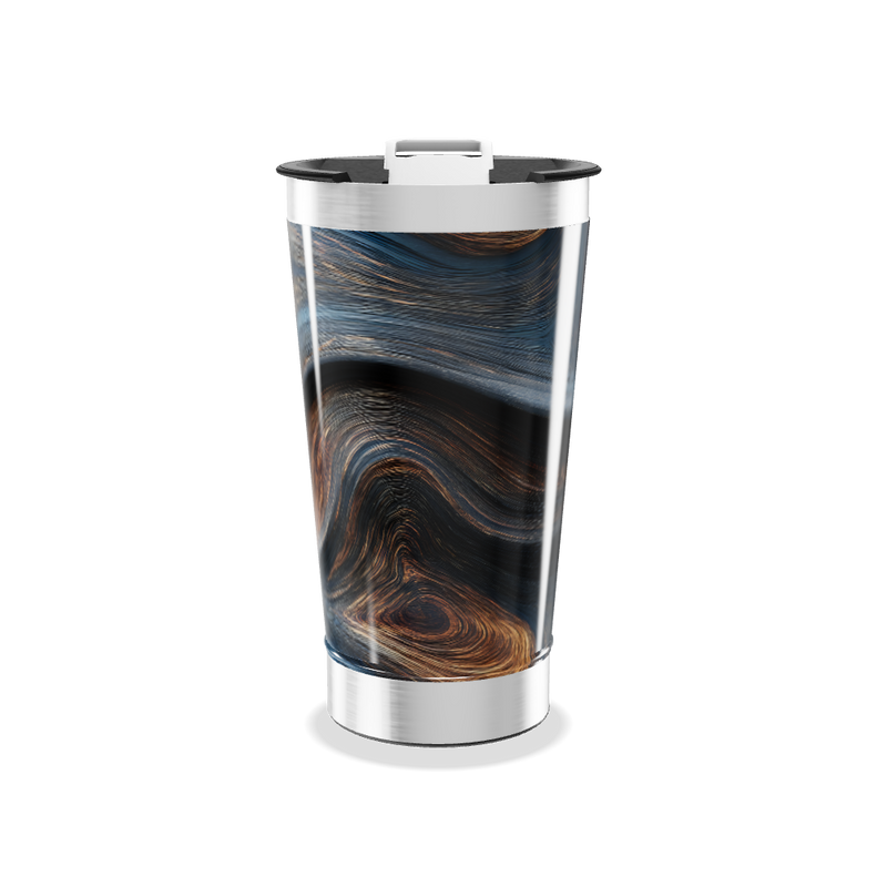 Copo Térmico - Estampa Mármore Azul