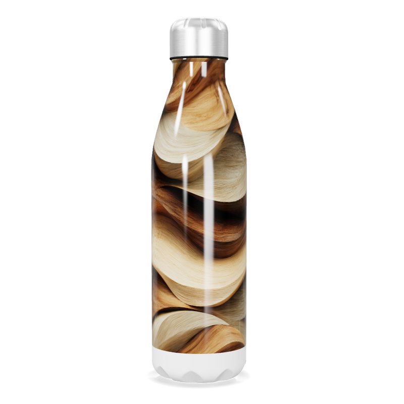 Garrafa Inox - Estampa Ondas Madeira