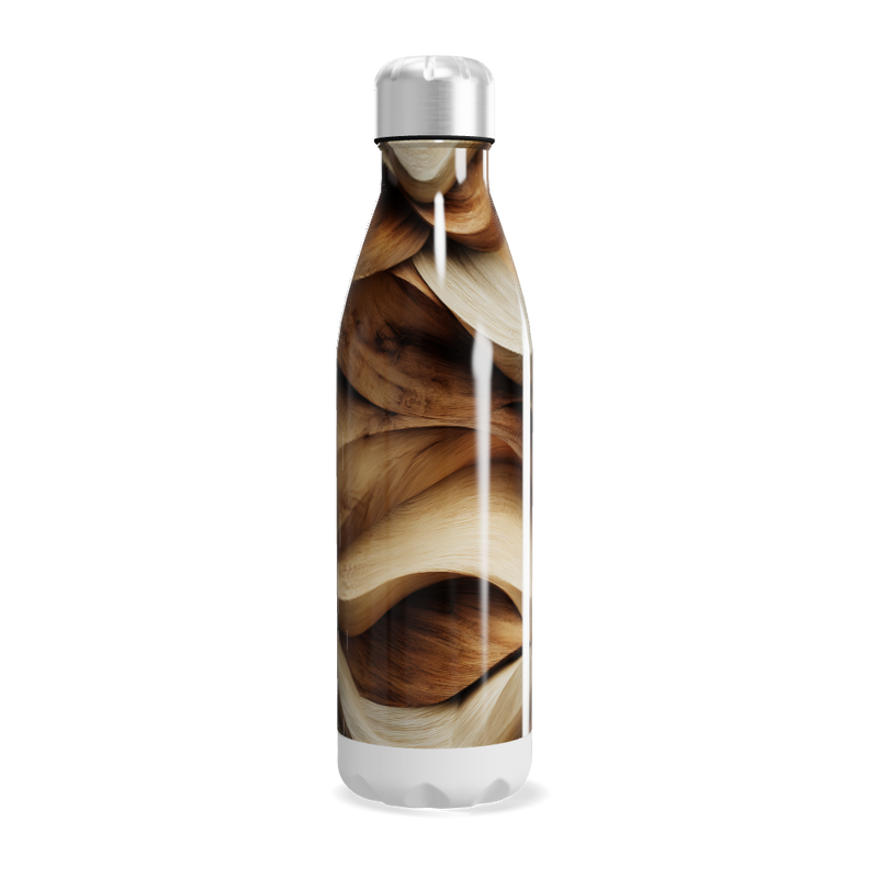 Garrafa Inox - Estampa Ondas Madeira