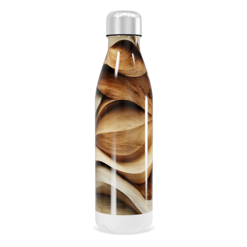 Garrafa Inox - Estampa Ondas Madeira