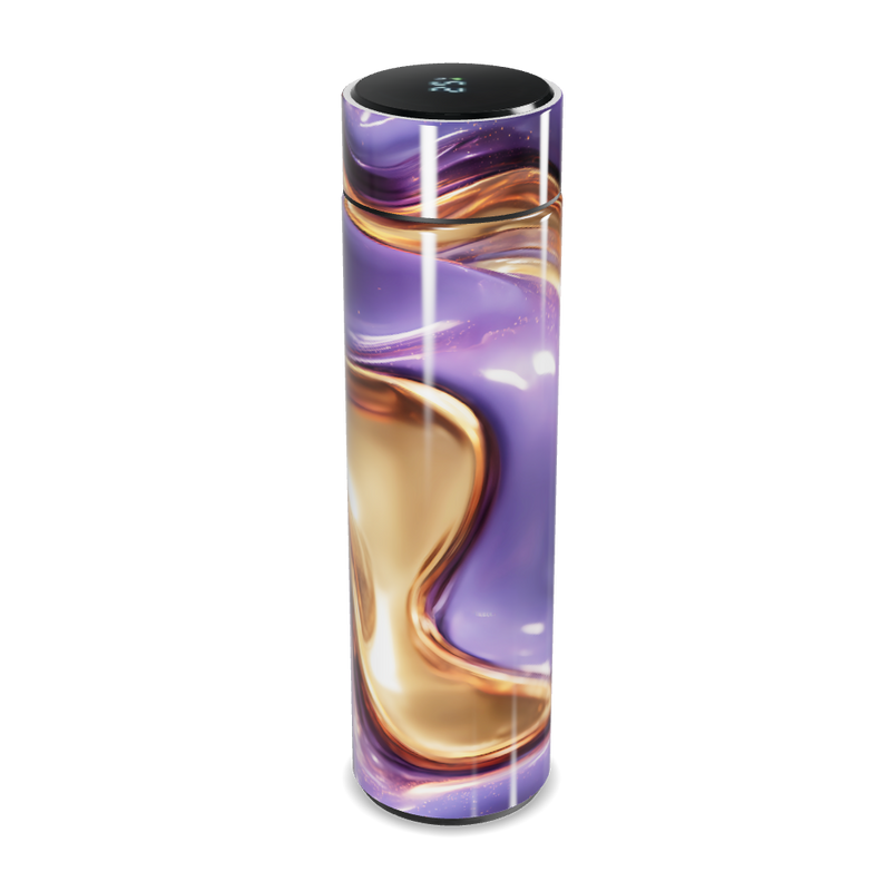 Garrafa Térmica Touch - Roxa Mármore Digital