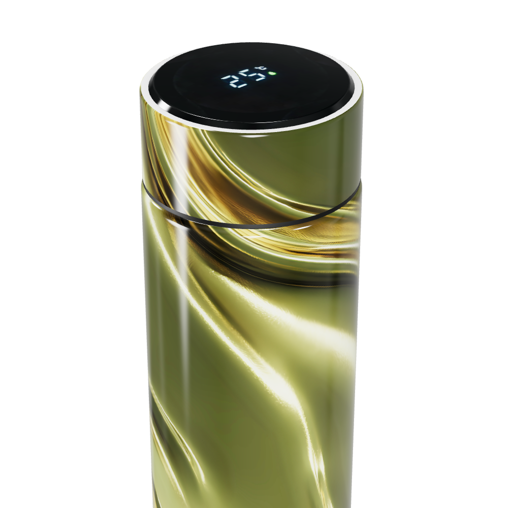 Garrafa Térmica Touch - Verde Marmorizada Inox