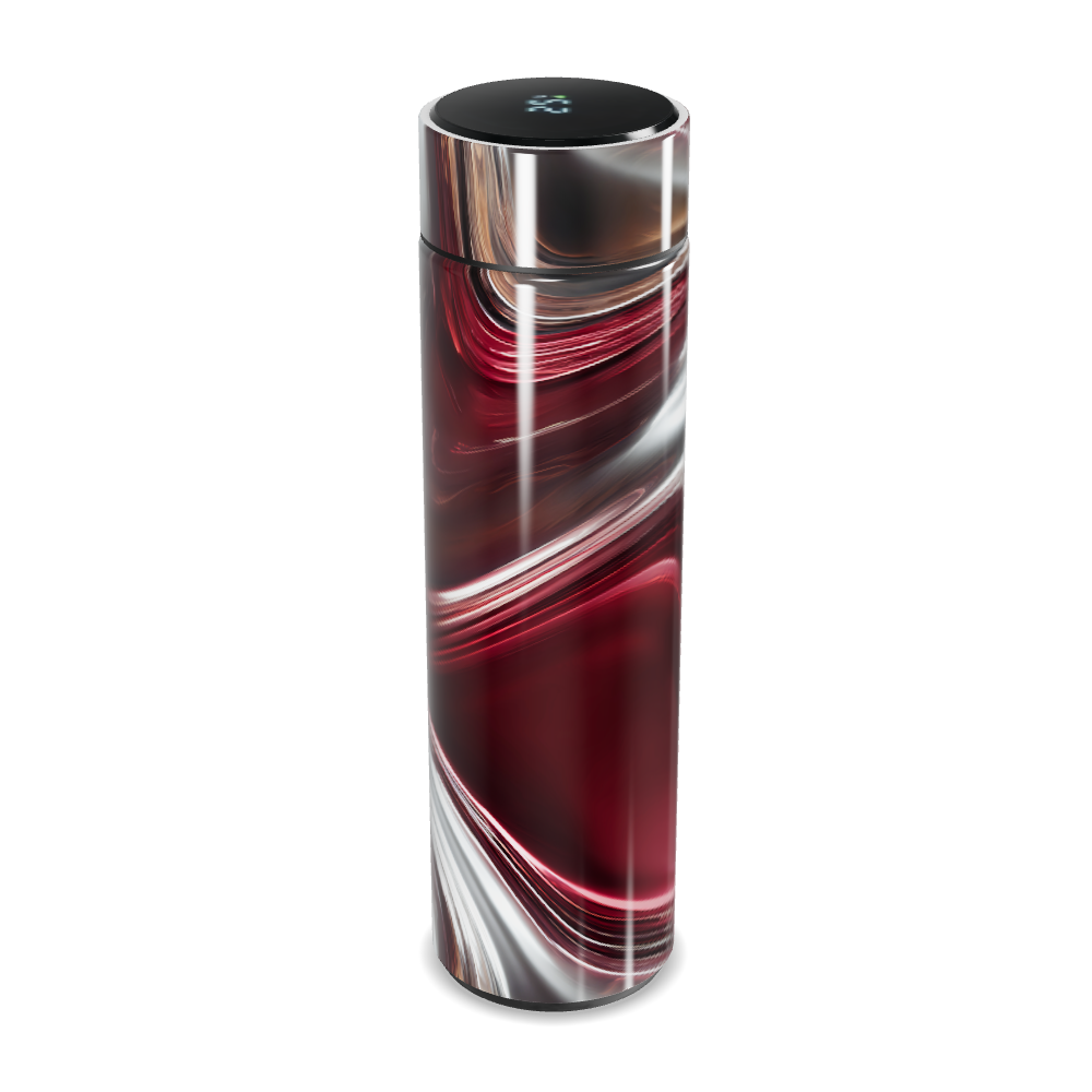 Garrafa Térmica Touch - Vermelha Mármore Digital