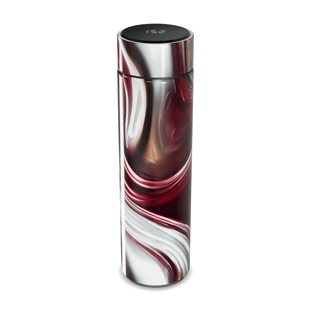 Garrafa Térmica Touch - Vermelha Mármore Digital