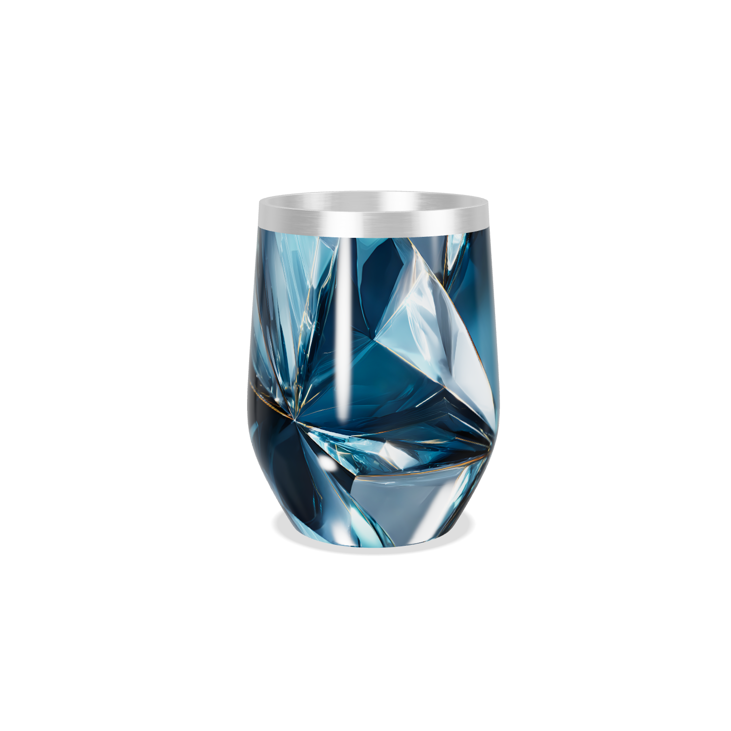 Copo Térmico Slim - Azul Cristal Facetado