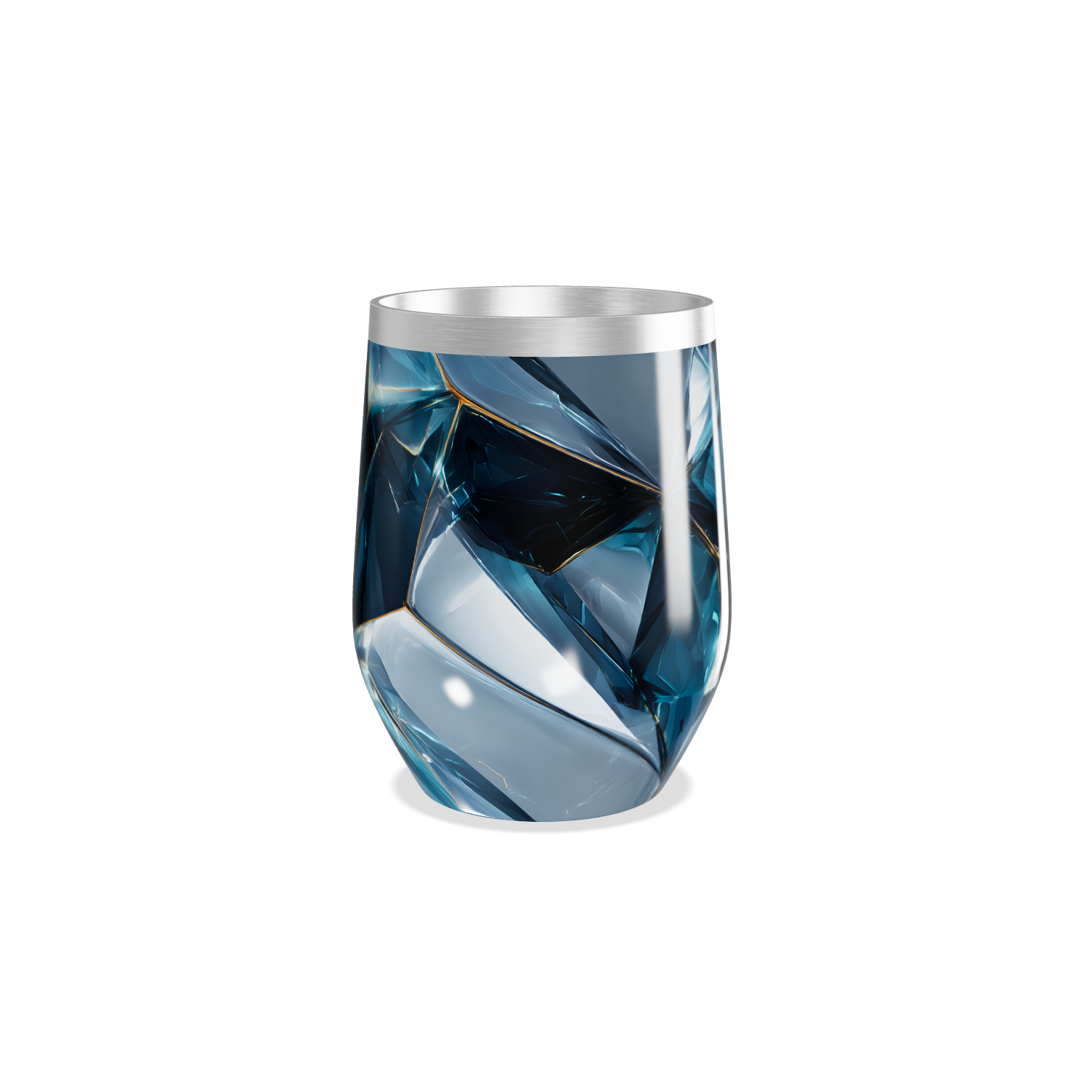 Copo Térmico Slim - Azul Cristal Facetado