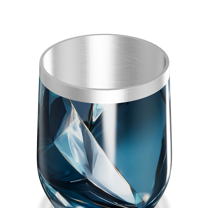 Copo Térmico Slim - Azul Cristal Facetado