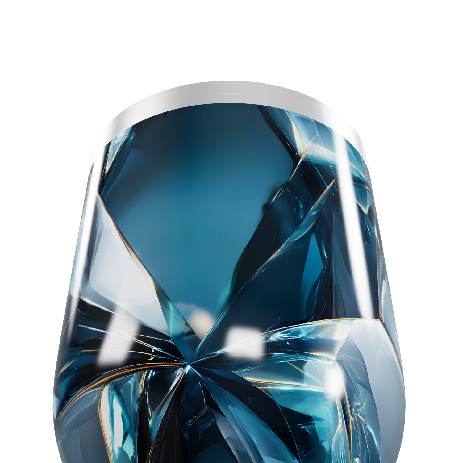 Copo Térmico Slim - Azul Cristal Facetado