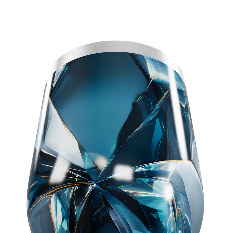 Copo Térmico Slim - Azul Cristal Facetado