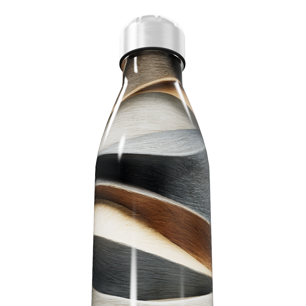 Garrafa Inox Estampada Listras Coloridas