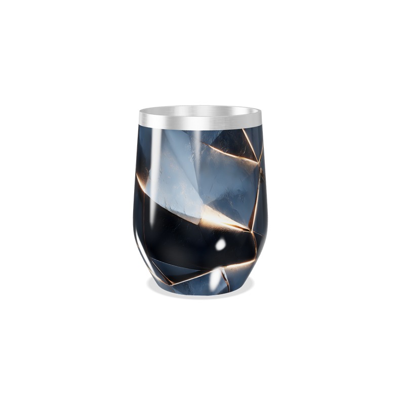 Copo Térmico Slim - Preto com Estampa Geométrica