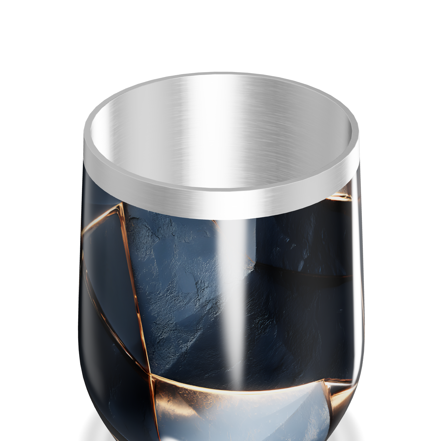 Copo Térmico Slim - Preto com Estampa Geométrica