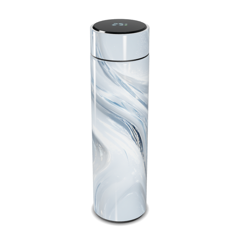 Garrafa Térmica Touch - Mármore Branco Digital