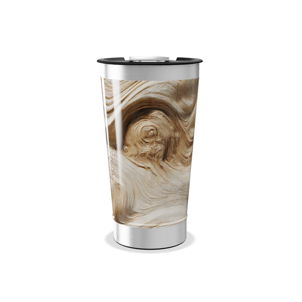 Copo Térmico - Mármore Marrom Aço Inox