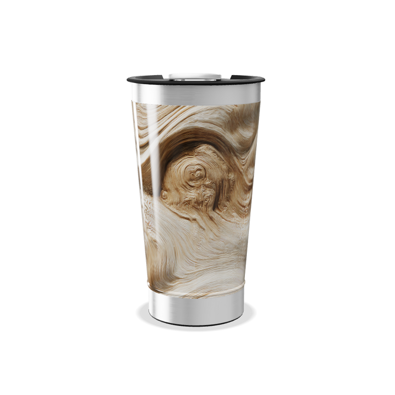 Copo Térmico - Mármore Marrom Aço Inox