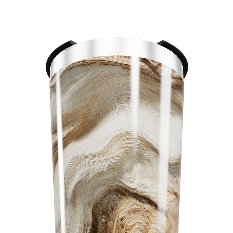 Copo Térmico - Mármore Marrom Aço Inox