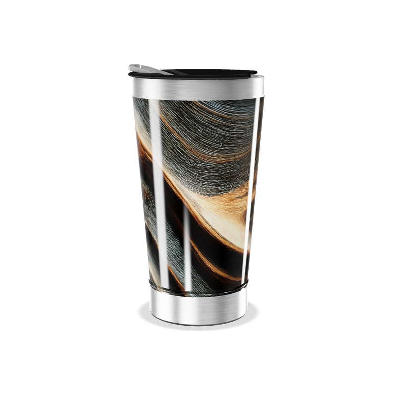 Copo Térmico - Design Espiral Aço Inox