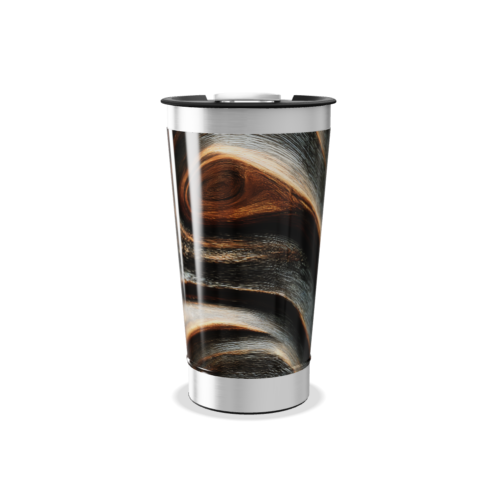 Copo Térmico - Design Espiral Aço Inox