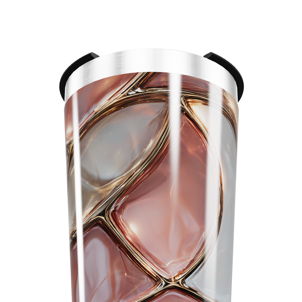 Copo Térmico - Estampa Abstrata Marrom