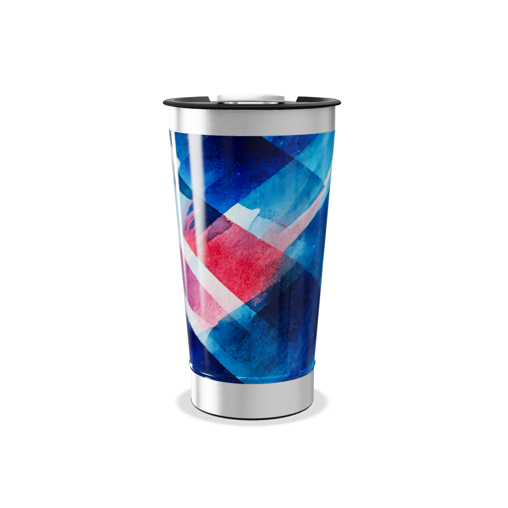 Copo Térmico - Estampa Azul Vermelho