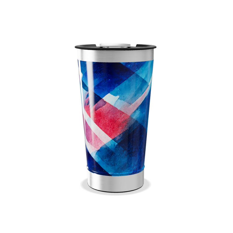 Copo Térmico - Estampa Azul Vermelho