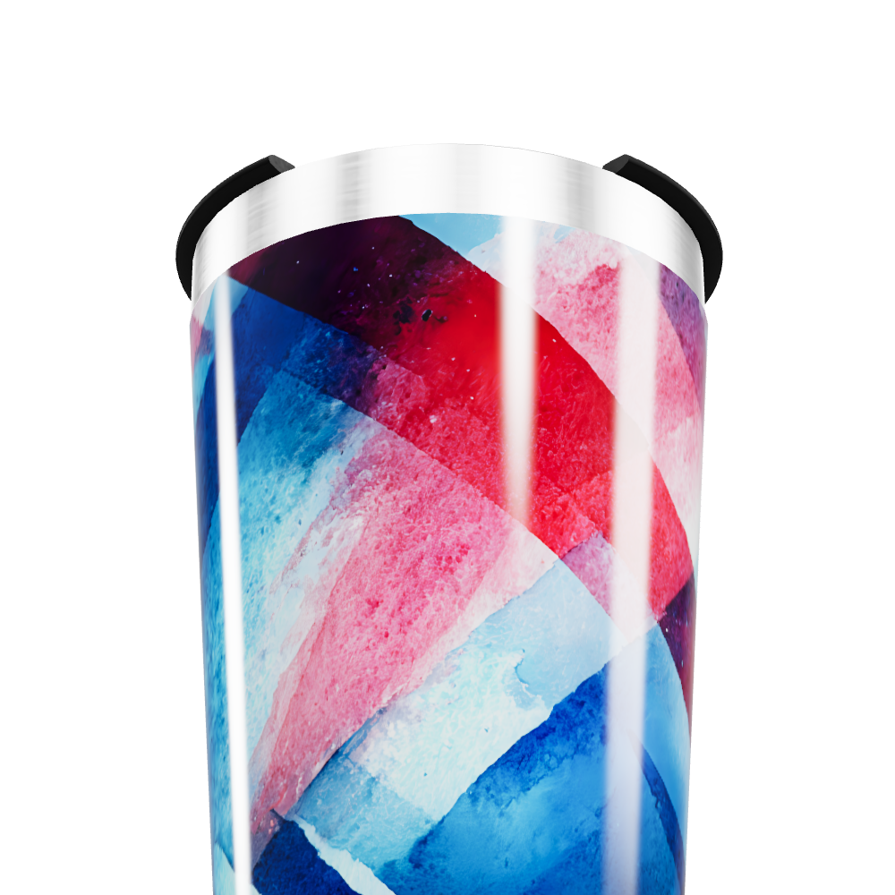 Copo Térmico - Estampa Azul Vermelho