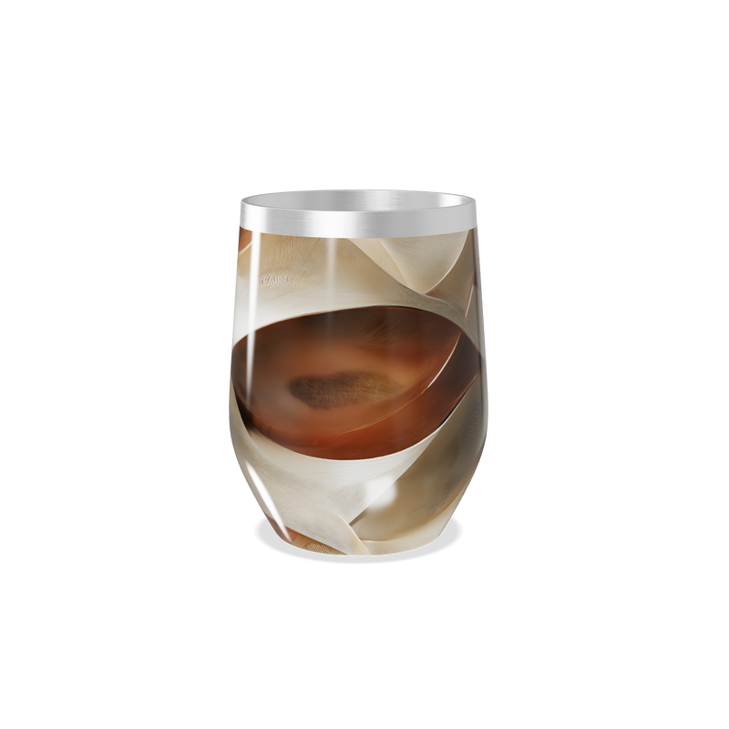 Copo Térmico Slim - Marrom Marmorizado Aço