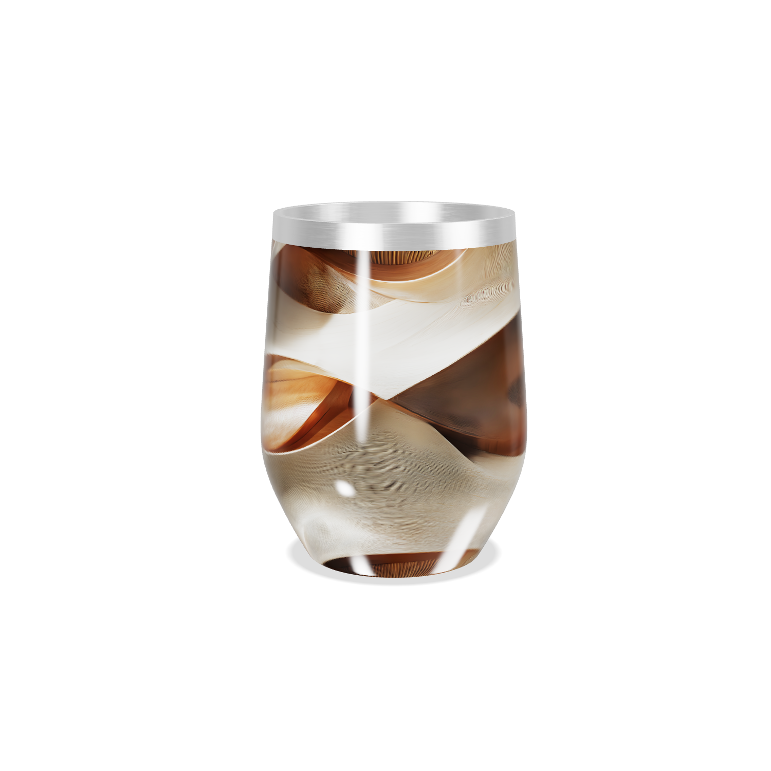 Copo Térmico Slim - Marrom Marmorizado Aço