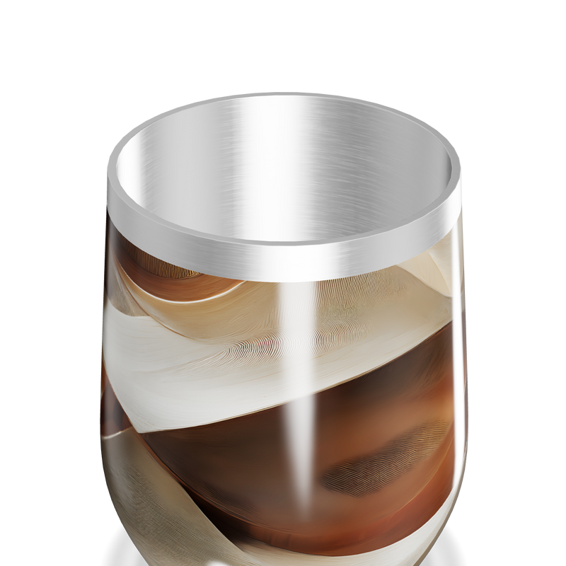 Copo Térmico Slim - Marrom Marmorizado Aço