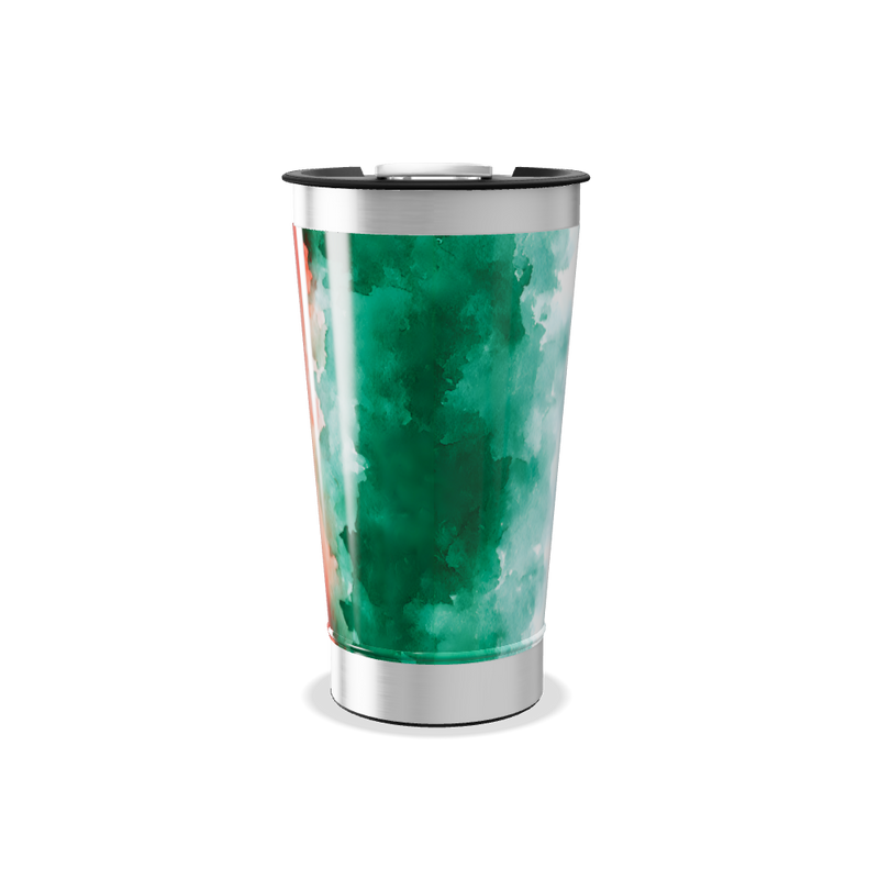 Copo Térmico - Estampa aquarela vermelha