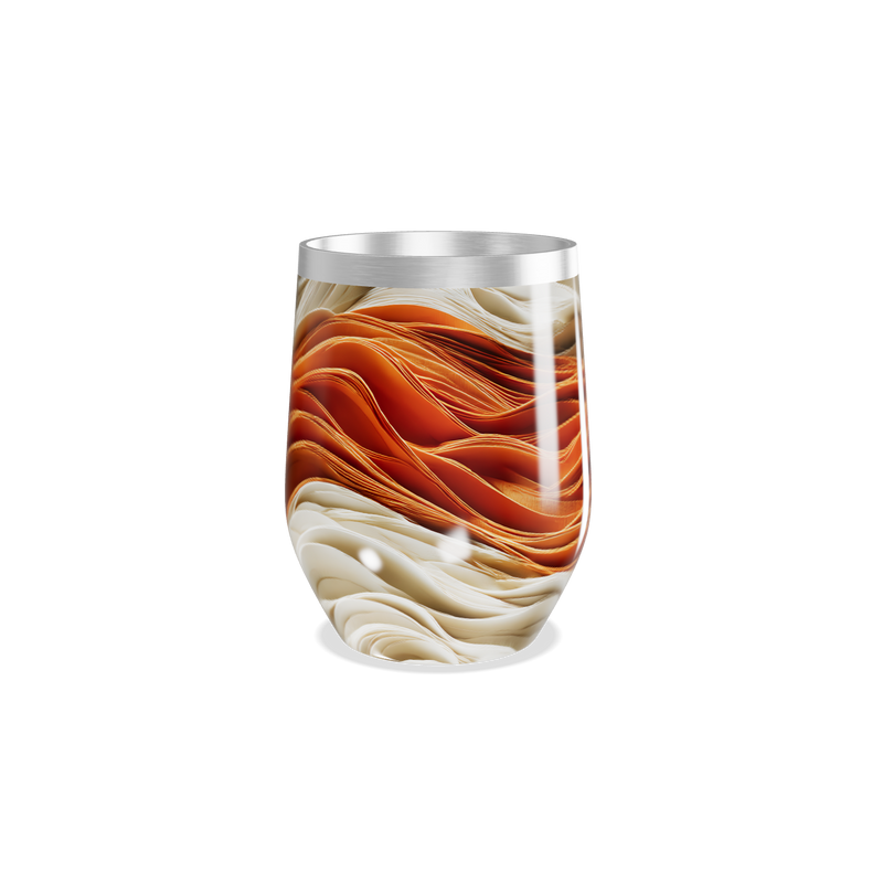 Copo Térmico Slim - Estampa Ondas Laranja