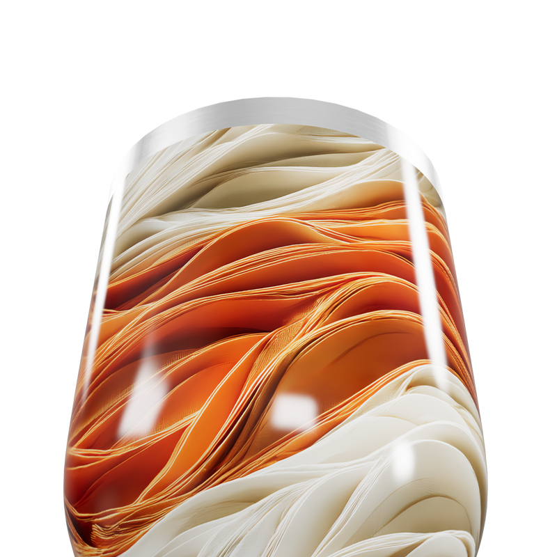 Copo Térmico Slim - Estampa Ondas Laranja