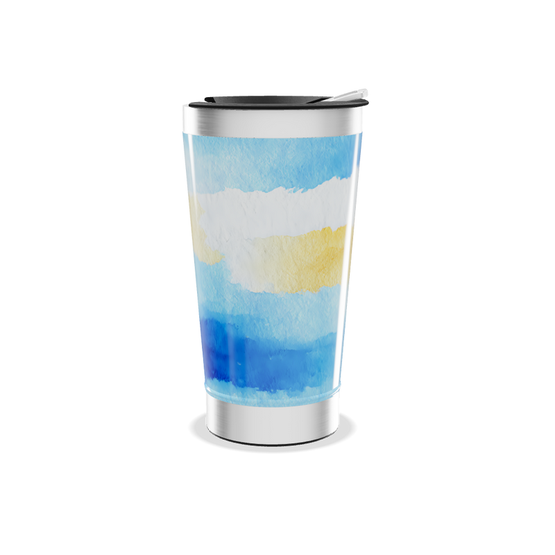 Copo Térmico - Estampa Azul Amarela