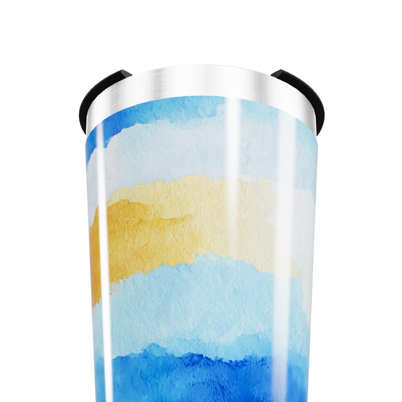 Copo Térmico - Estampa Azul Amarela