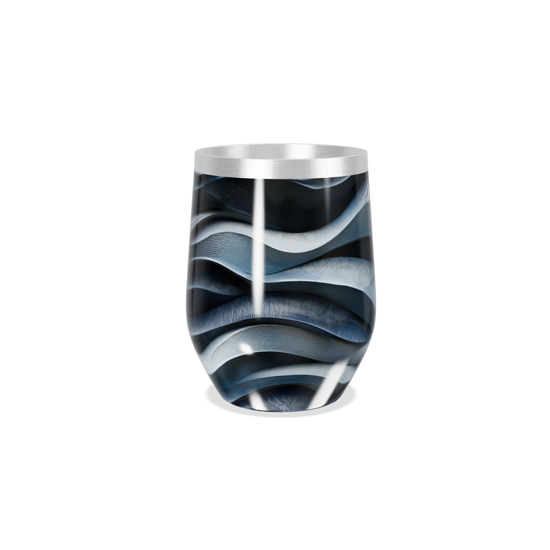 Copo Térmico Slim - Ondas Azul e Preto