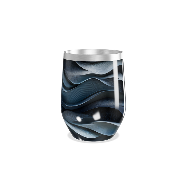 Copo Térmico Slim - Ondas Azul e Preto