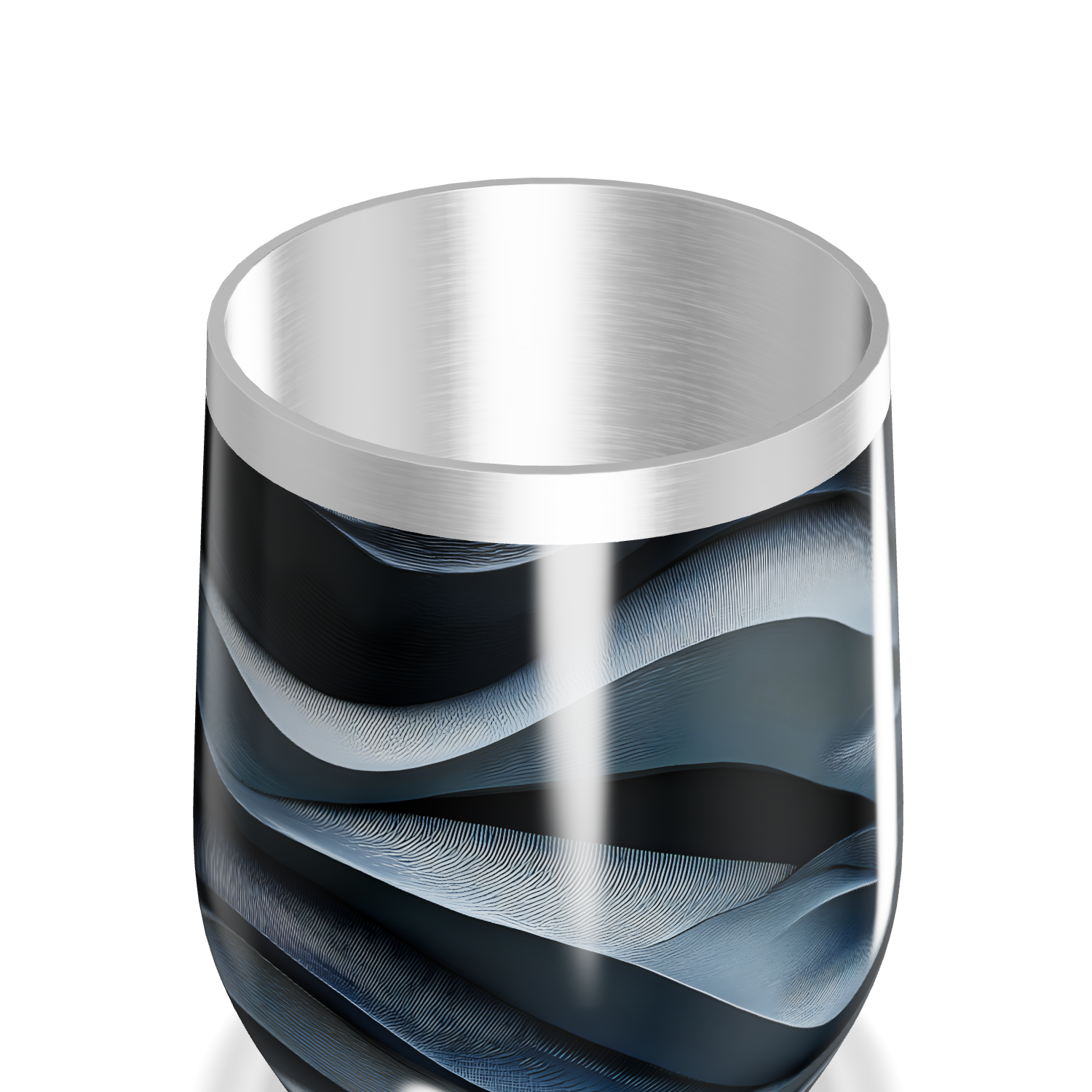 Copo Térmico Slim - Ondas Azul e Preto