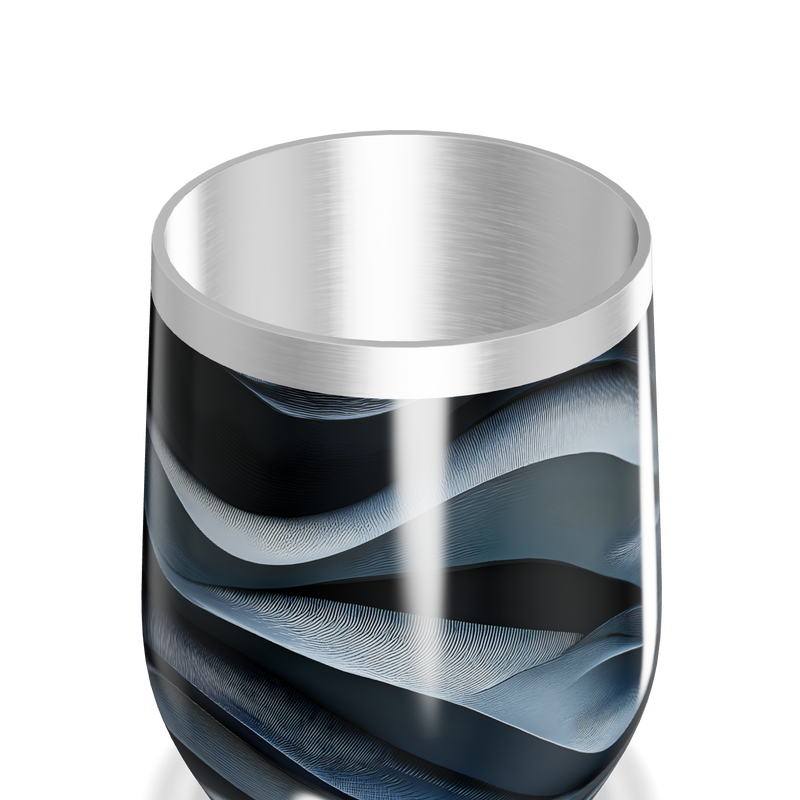 Copo Térmico Slim - Ondas Azul e Preto