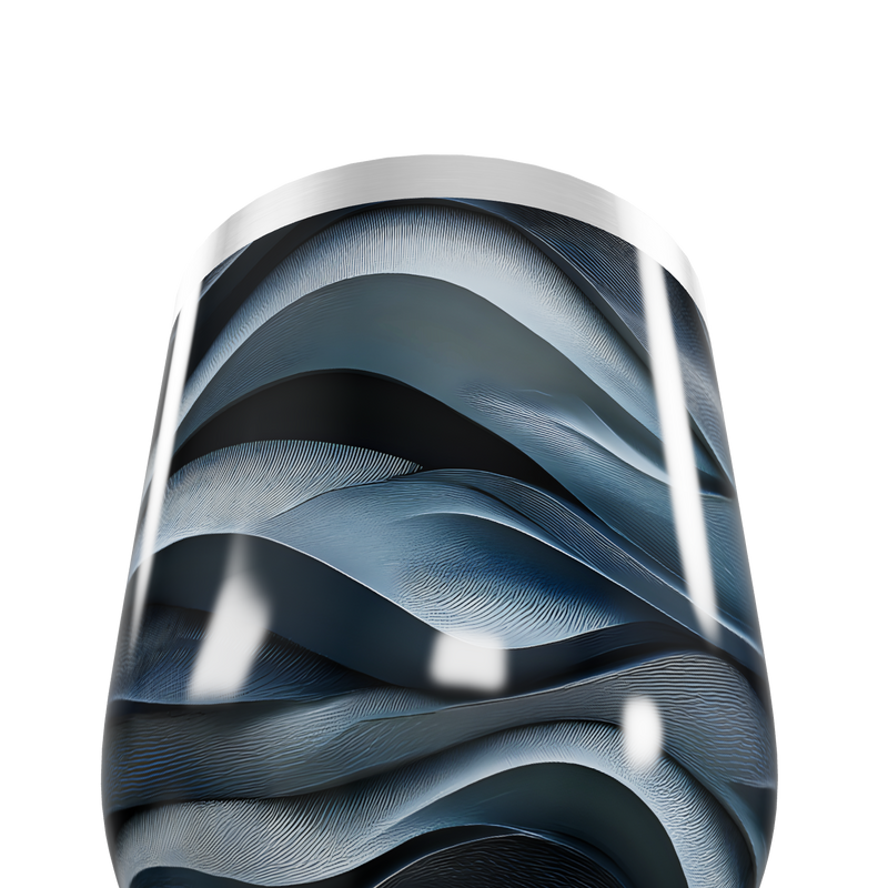 Copo Térmico Slim - Ondas Azul e Preto