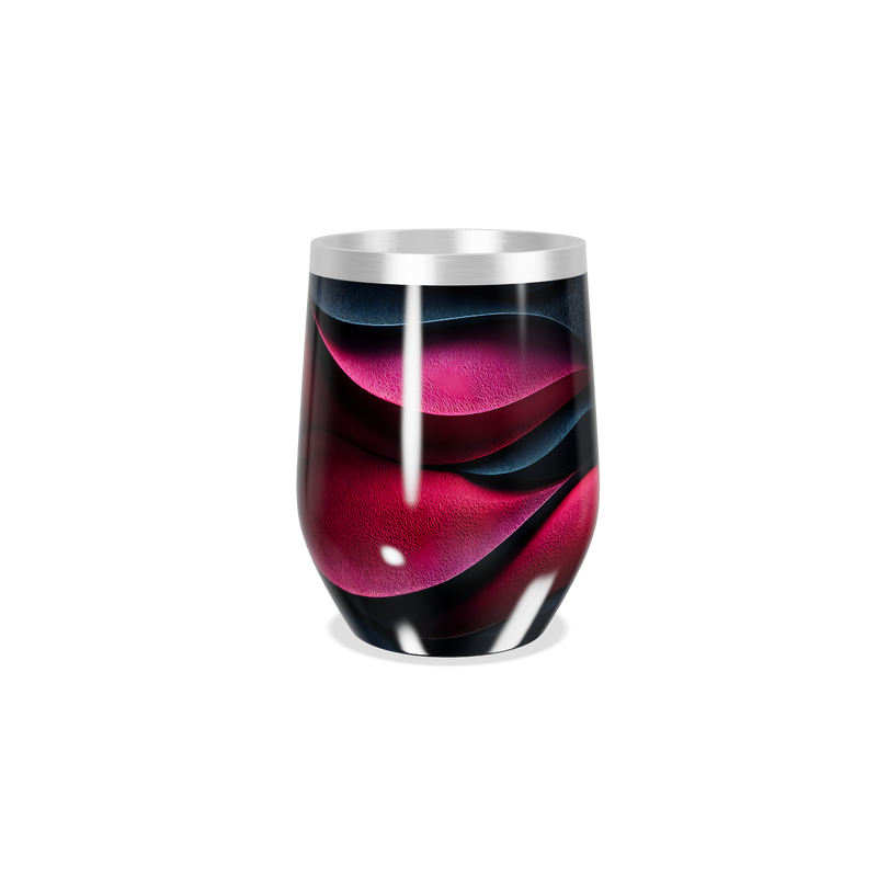 Copo Térmico Slim - Preto e Vermelho Abstrato