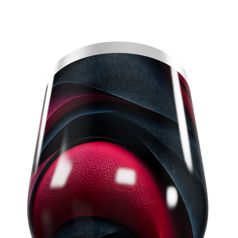 Copo Térmico Slim - Preto e Vermelho Abstrato