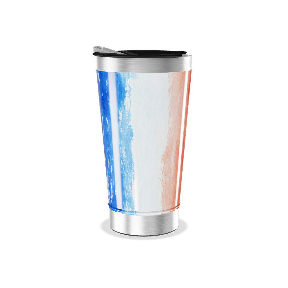 Copo Térmico - Estampa Vermelha Aquarela