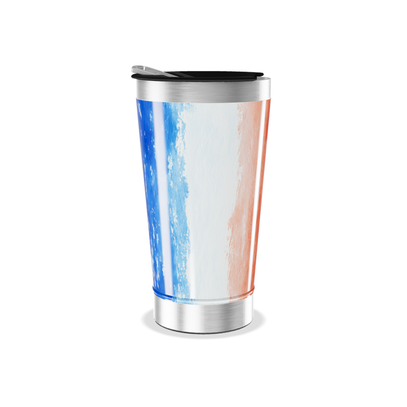 Copo Térmico - Estampa Vermelha Aquarela