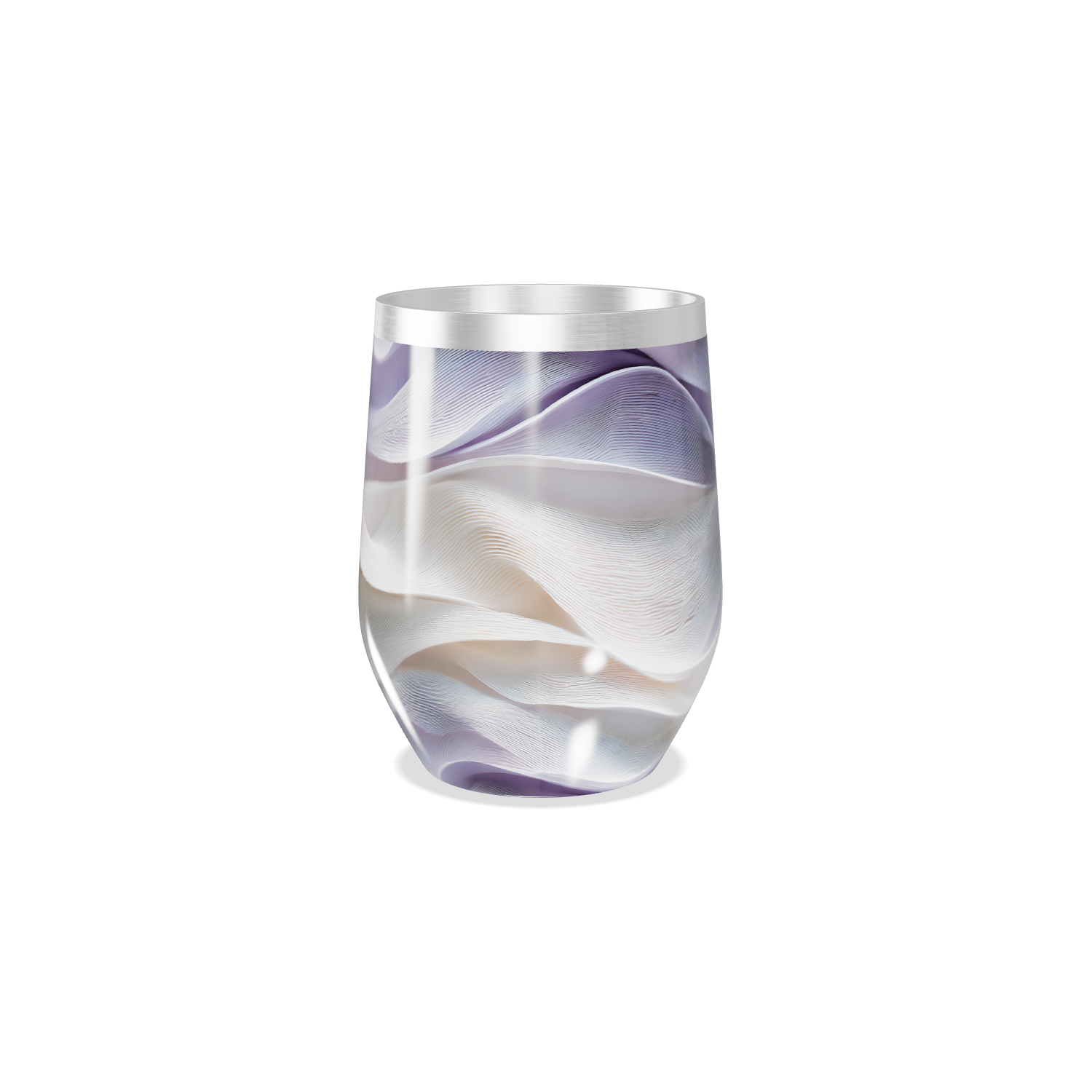 Copo Térmico Slim - Estampa Ondas Roxas