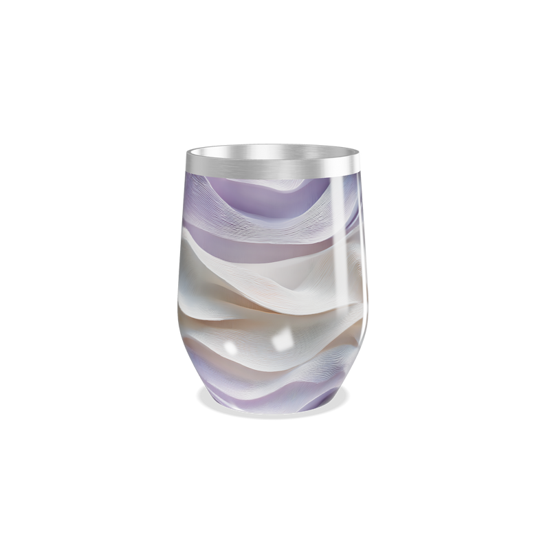 Copo Térmico Slim - Estampa Ondas Roxas