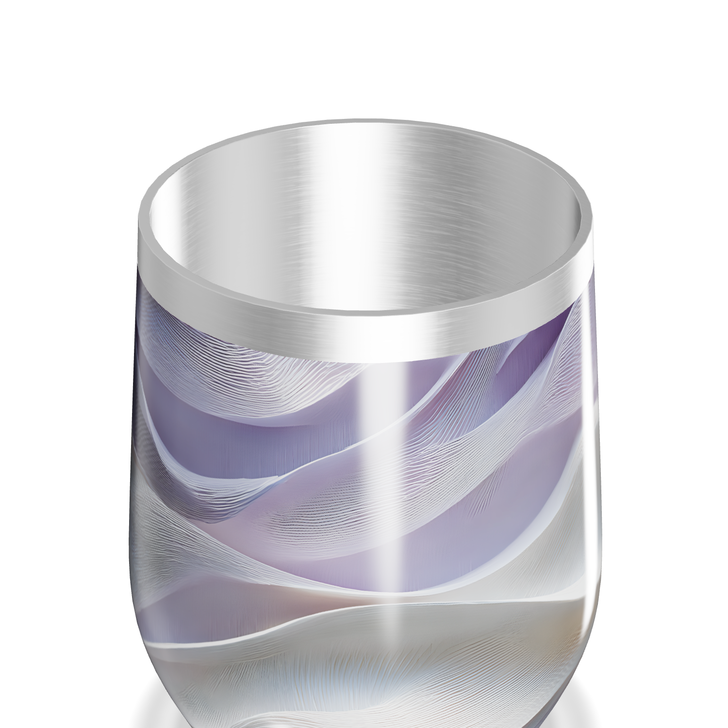 Copo Térmico Slim - Estampa Ondas Roxas