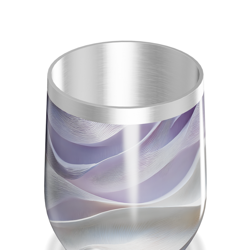 Copo Térmico Slim - Estampa Ondas Roxas