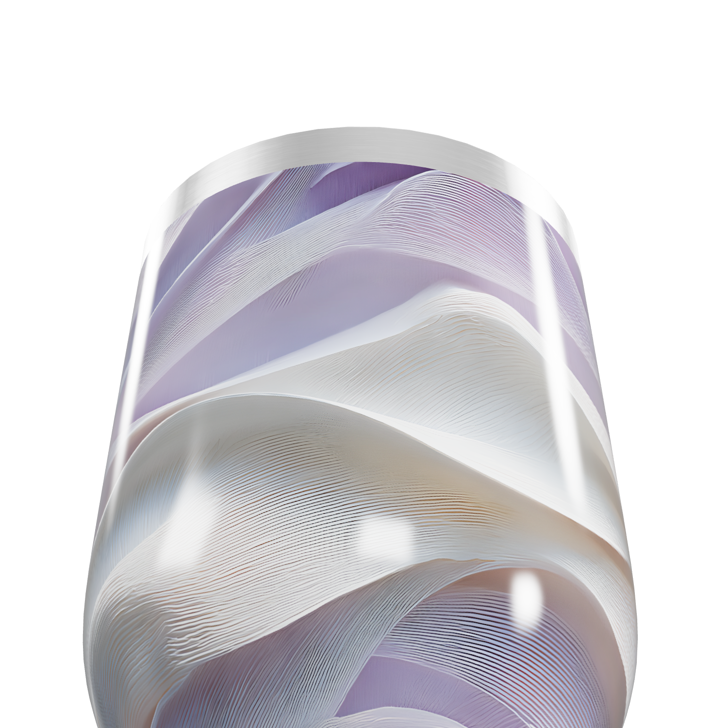 Copo Térmico Slim - Estampa Ondas Roxas