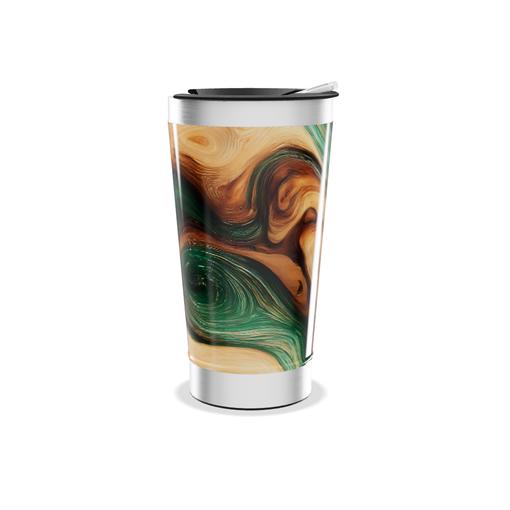 Copo Térmico - Estampa Madeira Verde