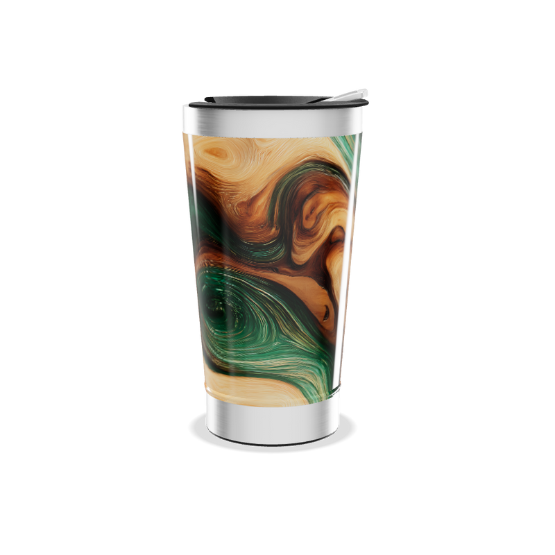 Copo Térmico - Estampa Madeira Verde